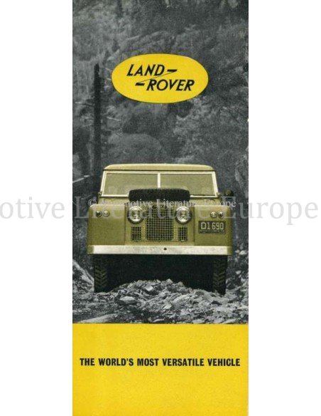 1961 LAND ROVER SERIES IIA BROCHURE ENGELS