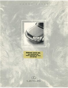 1990 LEXUS LS400 BROCHURE ENGELS (USA)