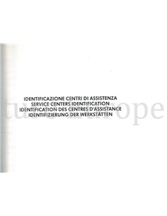 1989 FERRARI IDENTIFICATIE VAN WERKPLAATSEN HARDBACK BROCHURE MULTI 2