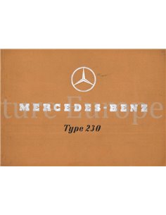 1938 MERCEDES BENZ 230 BROCHURE ENGLISH