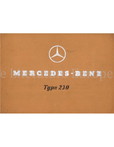 1938 MERCEDES BENZ 230 BROCHURE ENGLISH