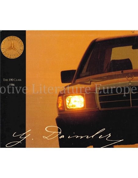 1986 MERCEDES BENZ 190 BROCHURE ENGELS (VS)