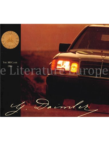 1986 MERCEDES BENZ 300 PROSPEKT ENGLISCH (VS)