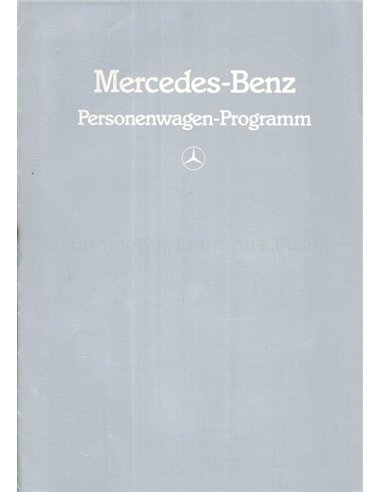 1983 MERCEDES BENZ PROGRAMM PROSPEKT DEUTSCH