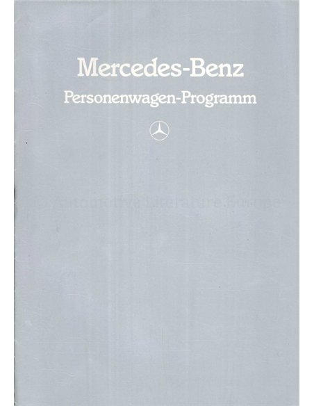 1983 MERCEDES BENZ PROGRAMMA BROCHURE DUITS