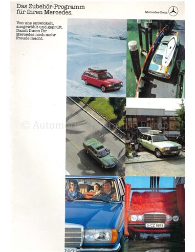 1982 MERCEDES BENZ ACCESSOIRES BROCHURE DUITS