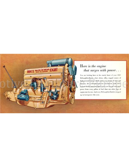 1937 McLAUGHLIN BUICK MODELLEN BROCHURE ENGELS (CAN)