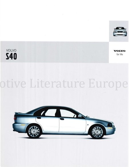 2004 VOLVO S40 BROCHURE ENGLISH