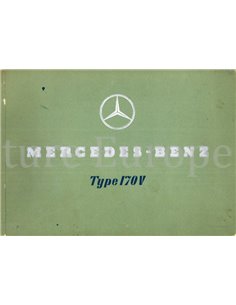1938 MERCEDES BENZ 170 V BROCHURE ENGELS