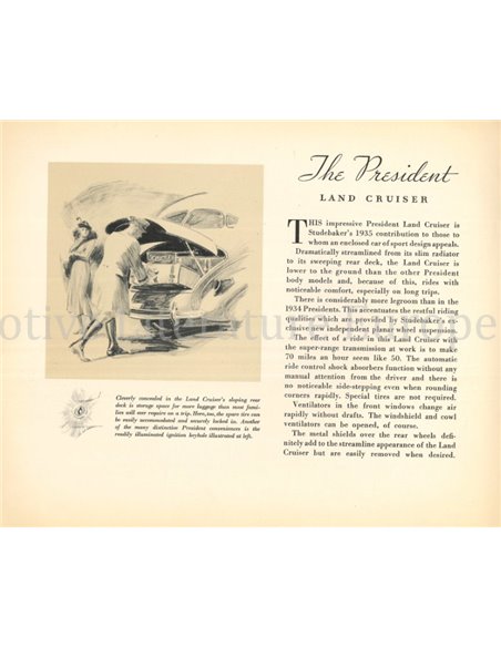 1935 STUDEBAKER PRESIDENT BROCHURE ENGELS