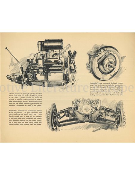 1935 STUDEBAKER PRESIDENT BROCHURE ENGLISH