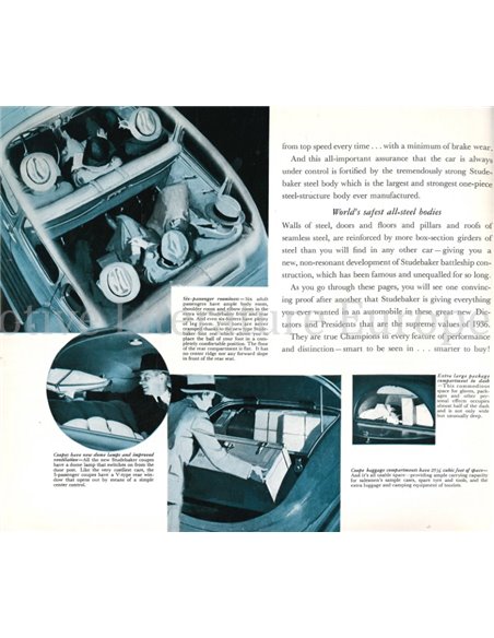 1936 STUDEBAKER DICTATOR | PRESIDENT PROSPEKT ENGLISCH