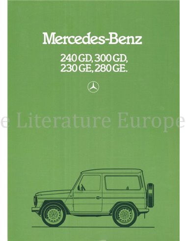 1982 MERCEDES BENZ G CLASS BROCHURE GERMAN