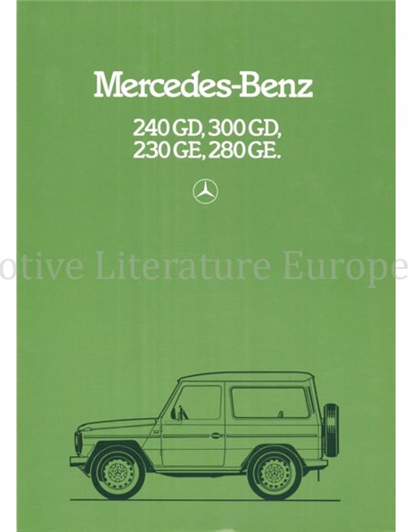 1982 MERCEDES BENZ G KLASSE PROSPEKT DEUTSCH