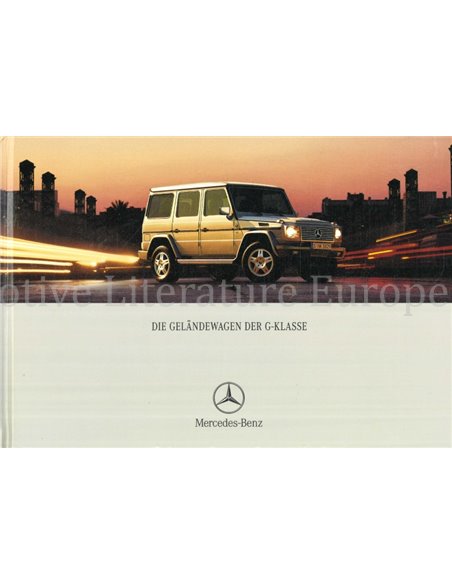 2001 MERCEDES BENZ G CLASS HARDCOVER BROCHURE GERMAN