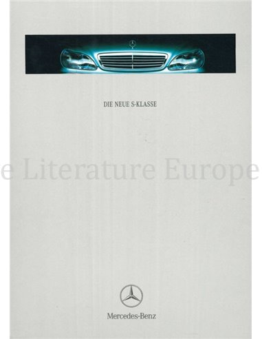 1999 MERCEDES BENZ S KLASSE HARDCOVER BROCHURE GERMAN
