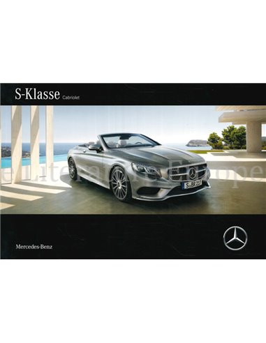 2016 MERCEDES BENZ S CLASS CONVERTIBLE BROCHURE DUTCH