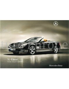 2010 MERCEDES BENZ SL BROCHURE GERMAN 2