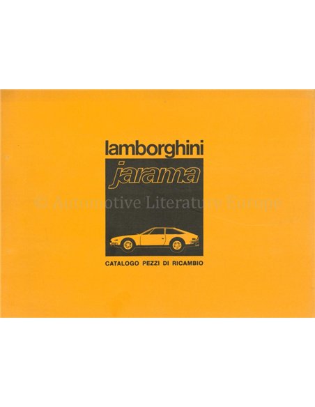 1971 LAMBORGHINI JARAMA SPARE PARTS MANUAL ITALIAN