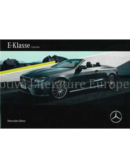201 MERCEDES BENZ E-CLASS CONVERTIBLE BROCHURE GERMAN 
