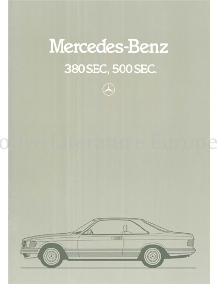 1982 MERCEDES BENZ S KLASSE COUPE BROCHURE NEDERLANDS