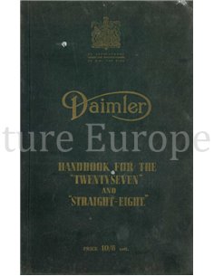 1948 DAIMLER TWENTYSEVEN | STRAIGHT - EIGHT INSTRUCTIEBOEKJE ENGELS
