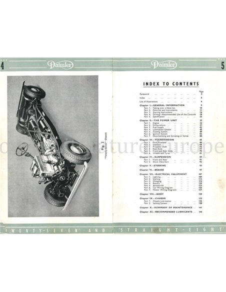  1948 DAIMLER TWENTYSEVEN | STRAIGHT - EIGHT OWNERS MANUAL ENGLISH