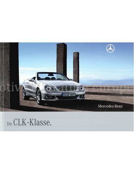 2009 MERCEDES BENZ CLK CABRIOLET PROSPEKT DEUTSCH