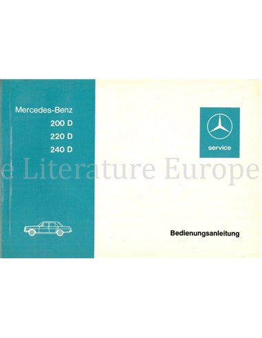 1973 MERCEDES BENZ E KLASSE DIESEL BETRIEBSANLEITUNG DEUTSCH