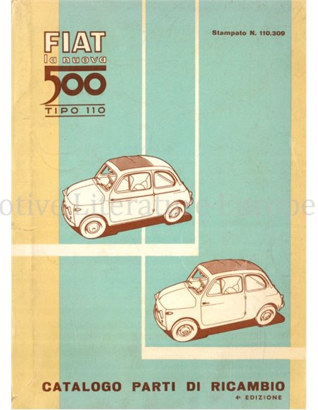 1960  FIAT 500 ONDERDELENBOEK ITALIAANS