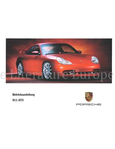 2000 PORSCHE 911 GT3 BETRIEBSANLEITUNG DEUTSCH