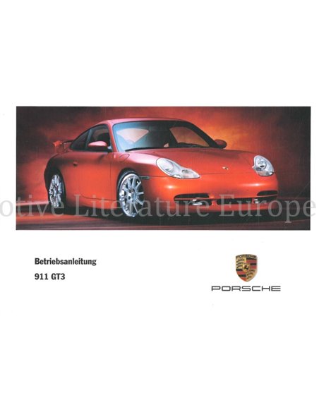 2000 PORSCHE 911 GT3 OWNERS MANUAL GERMAN