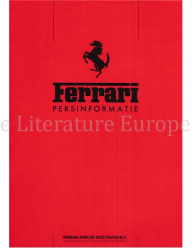 1987 FERRARI KROYMANS PRESSKIT DUTCH