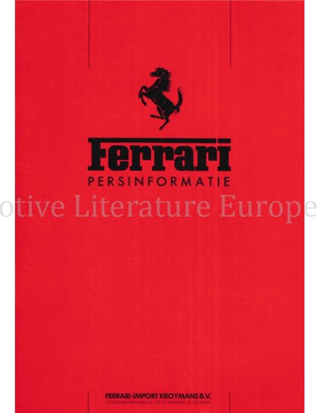 1987 FERRARI KROYMANS PRESSEMAPPE NIEDERLÄNDISCH