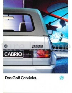 1989 VOLKSWAGEN GOLF CABRIOLET BROCHURE DUITS