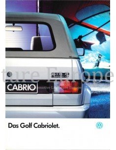 1990 VOLKSWAGEN GOLF CABRIOLET PROSPEKT DEUTSCH