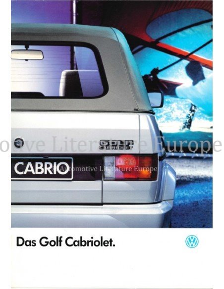 1990 VOLKSWAGEN GOLF CABRIOLET BROCHURE GERMAN