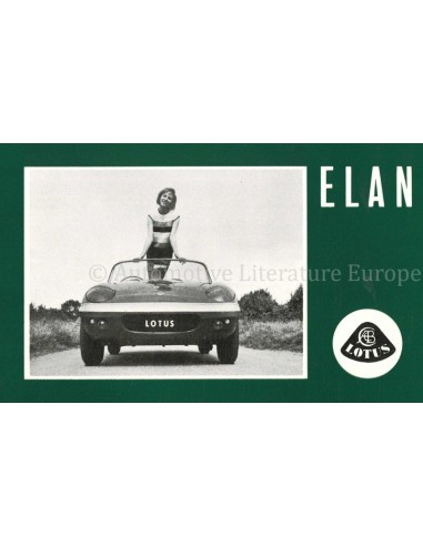 1963 LOTUS ELAN BROCHURE ENGELS