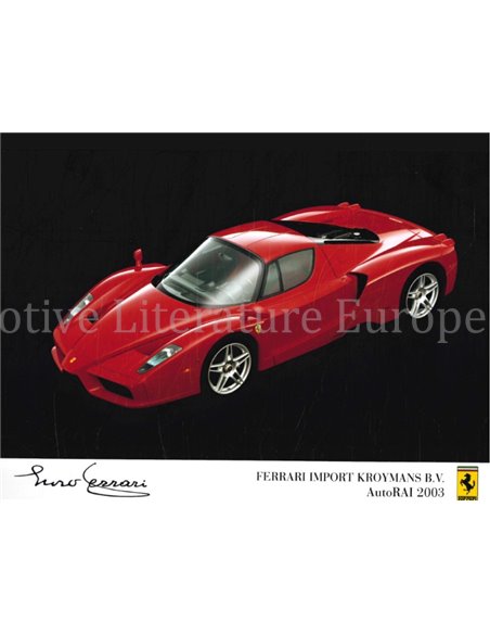 2003 FERRARI KROYMANS AUTO RAI PRESSKIT DUTCH