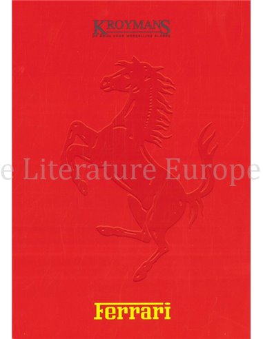 1999 FERRARI KROYMANS AUTO RAI PRESSKIT DUTCH