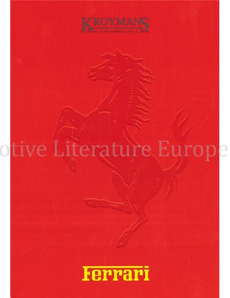 1999 FERRARI KROYMANS AUTO RAI PERSMAP NEDERLANDS