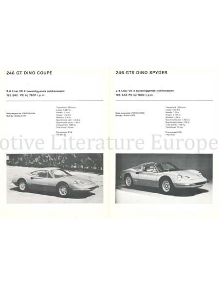 1972 FERRARI PR0GRAMM PROSPEKT KROYMANS