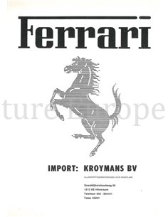1977 FERRARI PR0GRAMMA BROCHURE KROYMANS