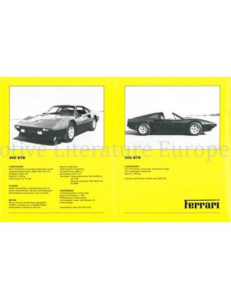 1981 FERRARI RANGE BROCHURE KROYMANS
