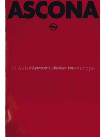 1979 OPEL ASCONA B BROCHURE GERMAN