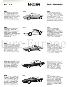 1979 FERRARI RANGE FLYER AUTO RAI KROYMANS