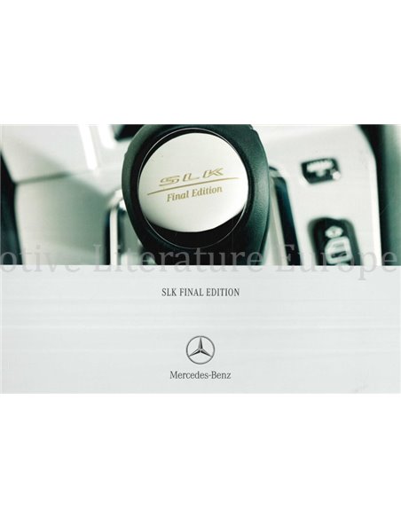 2003 MERCEDES BENZ SLK FINAL EDITION BROCHURE DUTCH