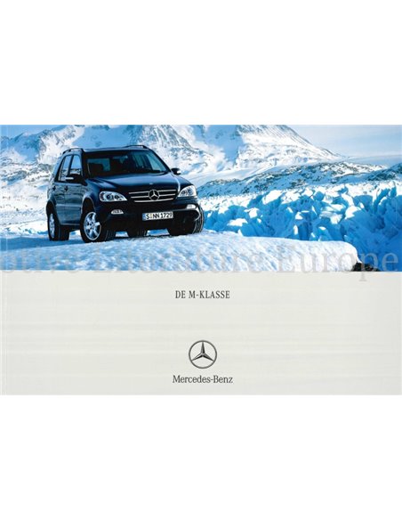 2004 MERCEDES BENZ M KLASSE PROSPEKT NIEDERLÄNDISCH