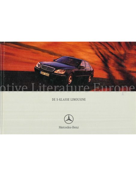2000 MERCEDES BENZ S-KLASSE HARDCOVER BROCHURE NEDERLANDS