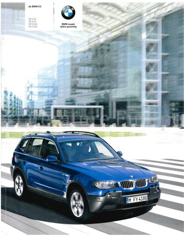 2004 BMW X3 BROCHURE DUTCH